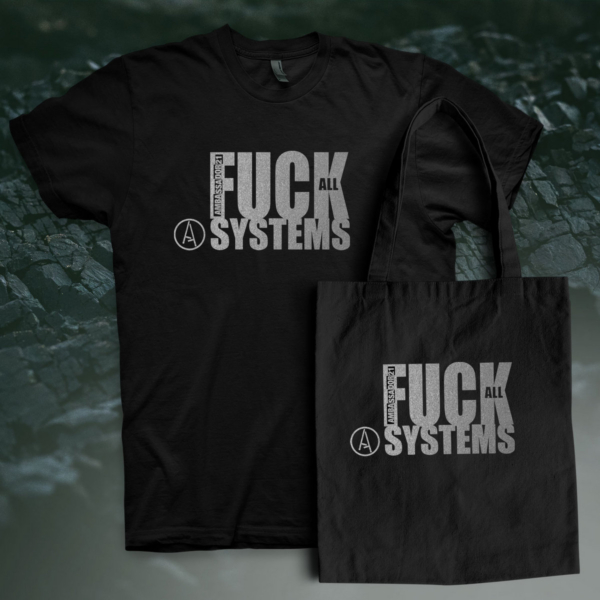 Ambassador21 "Fck All Systems. Silver" t-shirt + tote bag